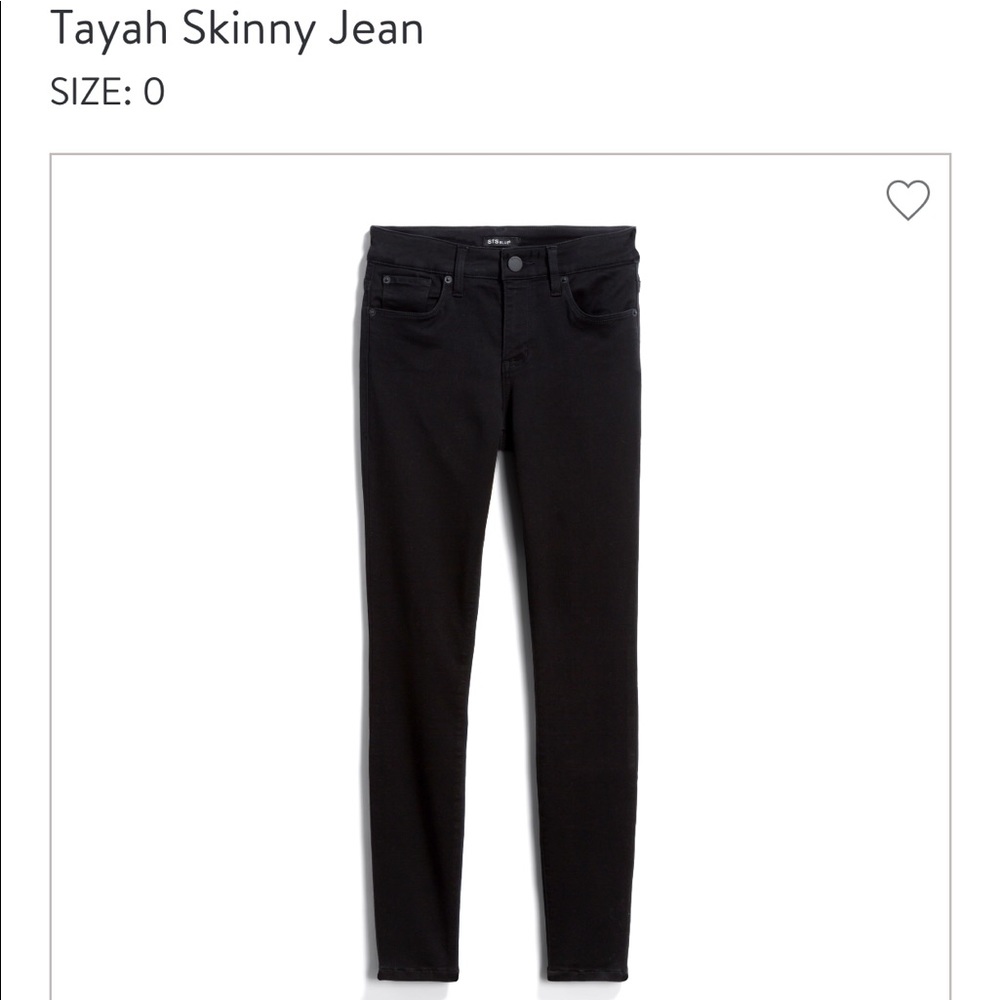 sts blue tayah black ankle jeans